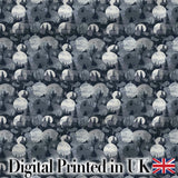 Night Woodland Moon Landscape Seamless Pattern Digital Print Fabric by the Metre UK Sewing Quilting Textile
