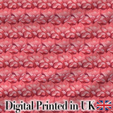 Layered Pink Rose Blossom Floral Seamless Pattern Digital Print Fabric by the Metre UK Sewing Quilting Textile