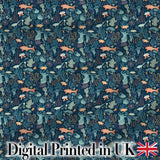 Deep Sea Coral Fish Botanical Ocean Seamless Pattern Digital Print Fabric by the Metre UK Sewing Quilting Textile