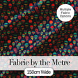 Dark Background Colorful Hot Air Balloons Seamless Pattern Digital Print Fabric by the Metre UK Sewing Quilting Textile