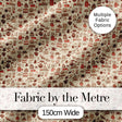 Coffee Desserts Cups and Utensils Seamless Pattern Digital Print Fabric by the Metre UK Sewing Quilting Textile