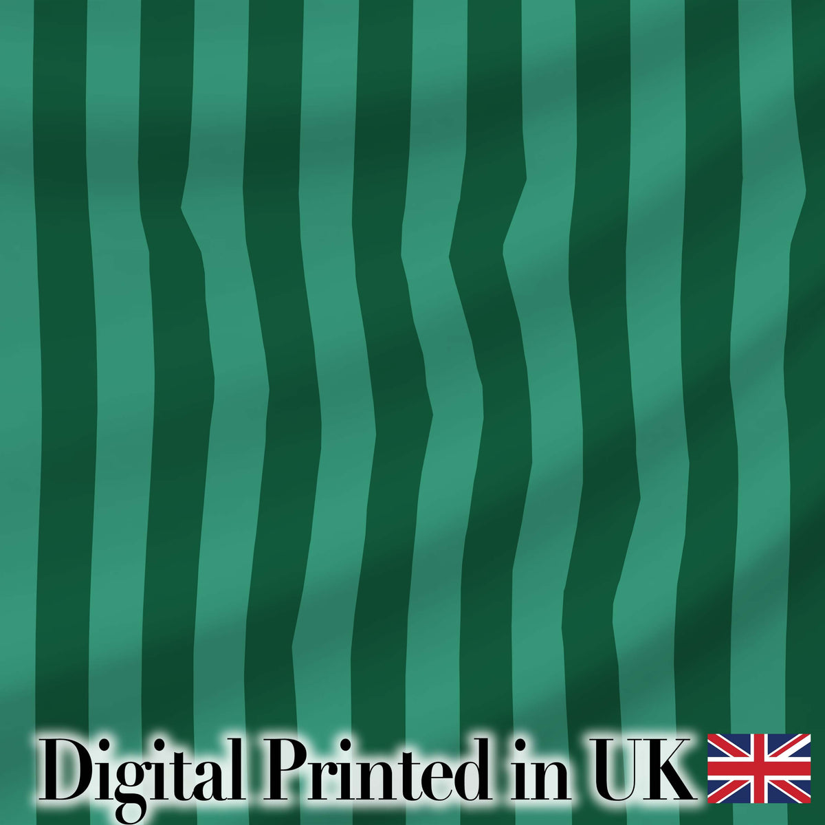 Wavy Green and Teal Vertical Stripes Seamless Pattern Digital Print Fabric by the Metre UK Sewing Quilting Textile