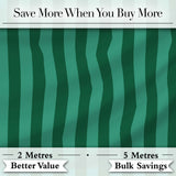 Wavy Green and Teal Vertical Stripes Seamless Pattern Digital Print Fabric by the Metre UK Sewing Quilting Textile