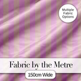Soft Beige and Pink Wavy Stripes Seamless Pattern Digital Print Fabric by the Metre UK Sewing Quilting Textile