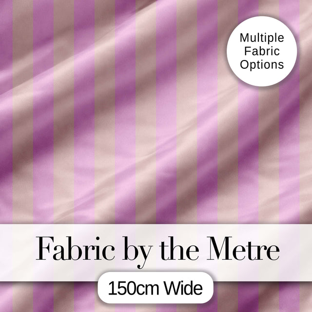 Soft Beige and Pink Wavy Stripes Seamless Pattern Digital Print Fabric by the Metre UK Sewing Quilting Textile