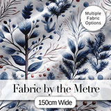 Vintage Nordic Stripe Snowflake Seamless Pattern Digital Print Fabric by the Metre UK Sewing Quilting Textile