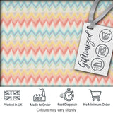 Pastel Chevron Zigzag Watercolor Seamless Pattern Digital Print Fabric by the Metre UK Sewing Quilting Textile