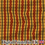 Vintage Ethnic Stripe Red Green Woven Seamless Pattern Digital Print Fabric by the Metre UK Sewing Quilting Textile