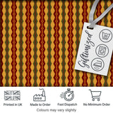 Vintage Ethnic Stripe Red Green Woven Seamless Pattern Digital Print Fabric by the Metre UK Sewing Quilting Textile