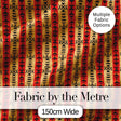 Tribal Red Black Geometric Stripe Ethnic Seamless Pattern Digital Print Fabric by the Metre UK Sewing Quilting Textile