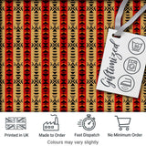 Tribal Red Black Geometric Stripe Ethnic Seamless Pattern Digital Print Fabric by the Metre UK Sewing Quilting Textile