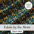 Floral Ribbon and Bow Pattern with Yellow Flowers Seamless Design Digital Print Fabric by the Metre UK Sewing Quilting Textile