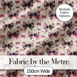 Vintage Butterfly and Bow Sketch Pattern with Grunge Background Seamless Digital Print Fabric by the Metre UK Sewing Quilting Textile