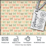 Soft Pastel Bow Pattern in Peach Mint and Cream Seamless Digital Print Fabric by the Metre UK Sewing Quilting Textile