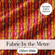 Warm Tribal Geometric Pattern in Red Gold and Orange Seamless Design Digital Print Fabric by the Metre UK Sewing Quilting Textile