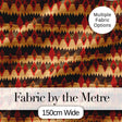 Rustic Tribal Diamond Pattern in Red and Earthy Tones Seamless Design Digital Print Fabric by the Metre UK Sewing Quilting Textile