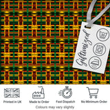 Bold African Inspired Stripe Pattern in Green Yellow and Red Seamless Design Digital Print Fabric by the Metre UK Sewing Quilting Textile