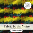 Grunge Paint Stroke Pattern in Yellow Red and Black Seamless Pattern Digital Print Fabric by the Metre UK Sewing Quilting Textile