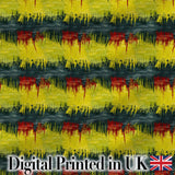 Grunge Paint Stroke Pattern in Yellow Red and Black Seamless Pattern Digital Print Fabric by the Metre UK Sewing Quilting Textile
