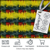 Grunge Paint Stroke Pattern in Yellow Red and Black Seamless Pattern Digital Print Fabric by the Metre UK Sewing Quilting Textile