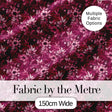 Dark Plum Botanical Floral Pattern with Soft Pink Accents Seamless Pattern Digital Print Fabric by the Metre UK Sewing Quilting Textile