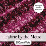 Dark Plum Botanical Floral Pattern with Soft Pink Accents Seamless Pattern Digital Print Fabric by the Metre UK Sewing Quilting Textile