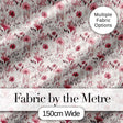 Autumn Botanical Floral Pattern in Burgundy and Neutral Tones Seamless Pattern Digital Print Fabric by the Metre UK Sewing Quilting Textile