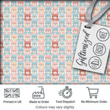 Pastel Teddy Bear Faces Repeating Pattern Seamless Digital Print Fabric by the Metre UK Sewing Quilting Textile