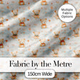 Soft Teddy Bears with Floral Accents Seamless Pattern Digital Print Fabric by the Metre UK Sewing Quilting Textile