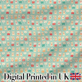 Small Cute Teddy Bears on Green Background Seamless Pattern Digital Print Fabric by the Metre UK Sewing Quilting Textile