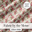 Soft Pink Orchid Floral Vintage Seamless Pattern Digital Print Fabric by the Metre UK Sewing Quilting Textile