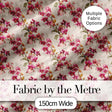 Pink Orchid Branch Vintage Neutral Seamless Pattern Digital Print Fabric by the Metre UK Sewing Quilting Textile