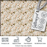 Elegant White Orchid Floral Vintage Seamless Pattern Digital Print Fabric by the Metre UK Sewing Quilting Textile