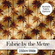 Classic Brown Palm Tree Vintage Coastal Seamless Pattern Digital Print Fabric by the Metre UK Sewing Quilting Textile