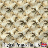 Vintage Beige Palm Leaves Tropical Seamless Pattern Digital Print Fabric by the Metre UK Sewing Quilting Textile