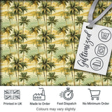 Tropical Island Palm Sunset Coastal Seamless Pattern Digital Print Fabric by the Metre UK Sewing Quilting Textile