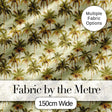 Muted Green Palm Tree Tropical Vintage Seamless Pattern Digital Print Fabric by the Metre UK Sewing Quilting Textile