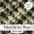 Grunge Coastal Palm Tree Artistic Seamless Pattern Digital Print Fabric by the Metre UK Sewing Quilting Textile
