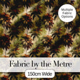 Vintage Warm Tone Palm Jungle Seamless Pattern Digital Print Fabric by the Metre UK Sewing Quilting Textile