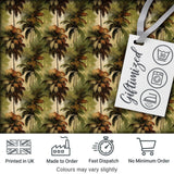 Vintage Warm Tone Palm Jungle Seamless Pattern Digital Print Fabric by the Metre UK Sewing Quilting Textile