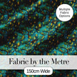 Teal Pine Branch Artistic Nature Seamless Pattern Digital Print Fabric by the Metre UK Sewing Quilting Textile