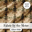 Minimalist Tall Pine Tree Rustic Seamless Pattern Digital Print Fabric by the Metre UK Sewing Quilting Textile
