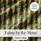 Abstract Forest Pine Tree Artistic Seamless Pattern Digital Print Fabric by the Metre UK Sewing Quilting Textile