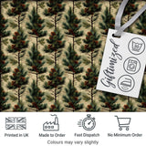 Watercolor Pine Woodland Nature Seamless Pattern Digital Print Fabric by the Metre UK Sewing Quilting Textile