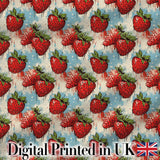 Grunge Strawberry Drip Urban Art Seamless Pattern Digital Print Fabric by the Metre UK Sewing Quilting Textile