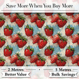 Grunge Strawberry Drip Urban Art Seamless Pattern Digital Print Fabric by the Metre UK Sewing Quilting Textile
