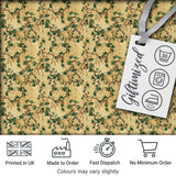 Elegant Grape Vine Branch Beige Background Seamless Pattern Digital Print Fabric by the Metre UK Sewing Quilting Textile