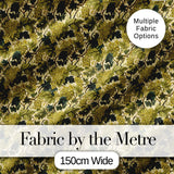 Vintage Green Grape Vine Leaves Seamless Pattern Digital Print Fabric by the Metre UK Sewing Quilting Textile