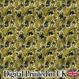 Vintage Green Grape Vine Leaves Seamless Pattern Digital Print Fabric by the Metre UK Sewing Quilting Textile