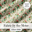 Pastel Floral Berry Vine Elegant Seamless Pattern Digital Print Fabric by the Metre UK Sewing Quilting Textile